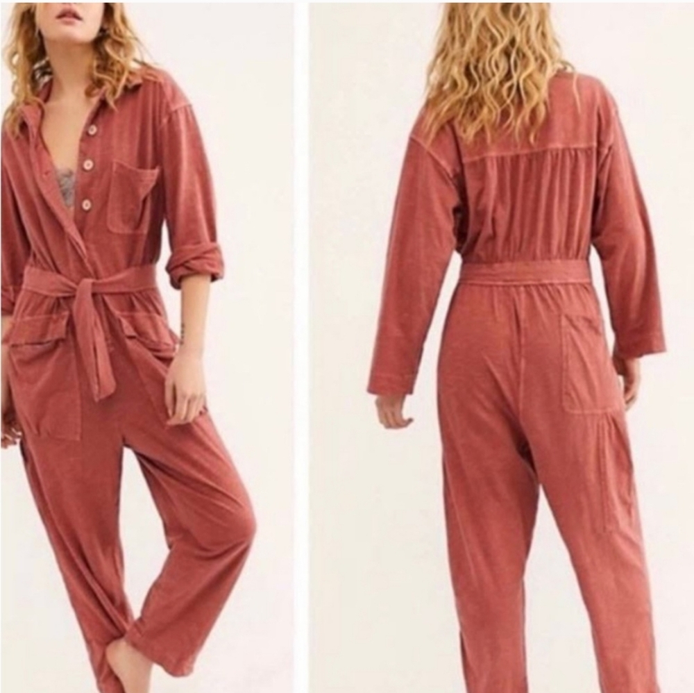 Free People More Like This Mauve Jumpsuit Size Medium